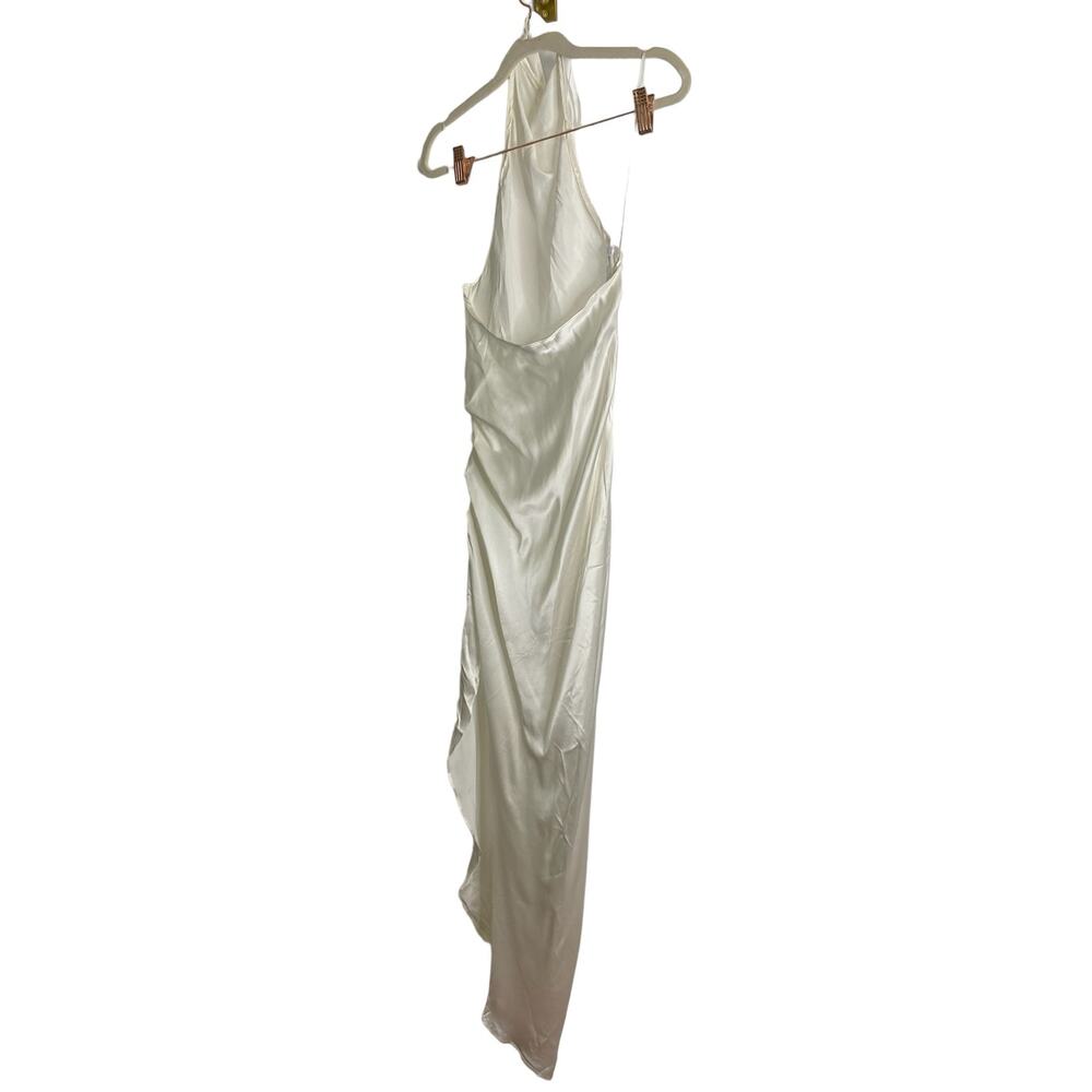 Amanda Uprichard Samba Gown 100% Silk Halter Bridal Formal Party Wedding Prom S - Picture 9 of 10